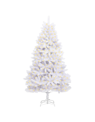 Albero di Natale artificiale Bianco 210 cm PVC e Metallo