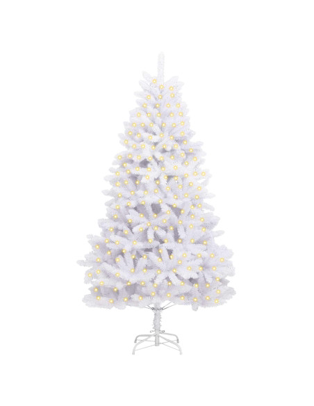 Albero di Natale artificiale Bianco 210 cm PVC e Metallo