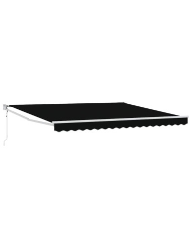 Tenda Retrattile Nero 400 × 300 cm Poliestere e Alluminio