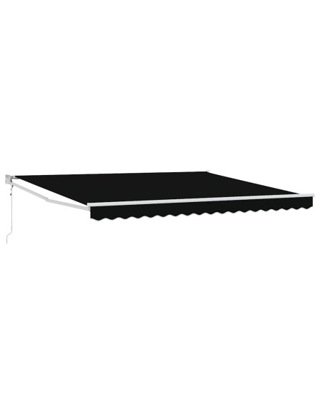 Tenda Retrattile Nero 400 × 300 cm Poliestere e Alluminio