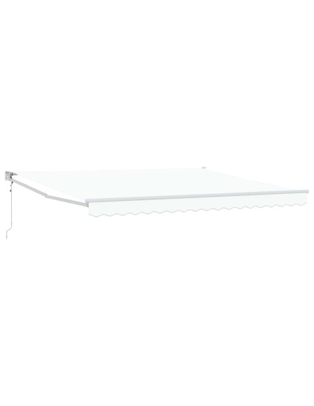 Tenda Retrattile Bianco 400 × 300 cm Poliestere e Alluminio