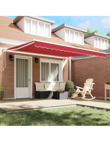 Tenda Retrattile Rosso 400 × 300 cm Tessuto