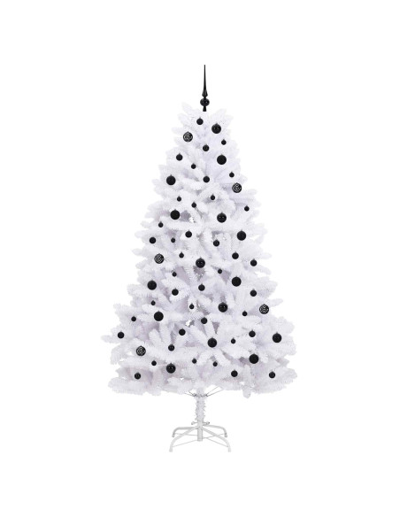 Albero di Natale Artificiale con Rami Pieghevoli Bianco 210 cm