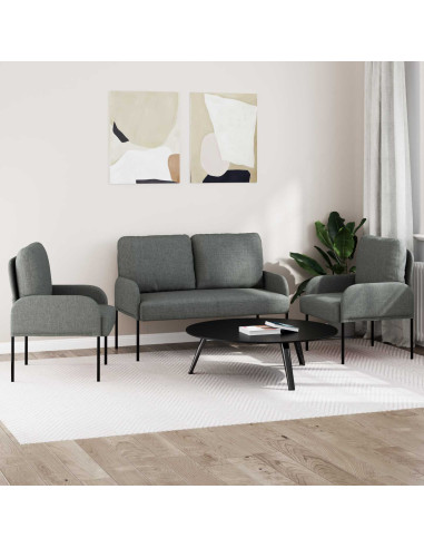 Set divani 3 pcs Grigio scuro 115 x 56 x 80 cm Legno compensato