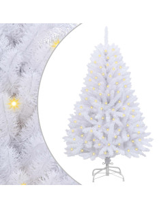 Albero di Natale artificiale Bianco 150 cm PVC e Metallo 2