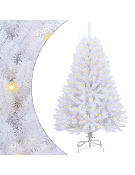 Albero di Natale artificiale Bianco 150 cm PVC e Metallo