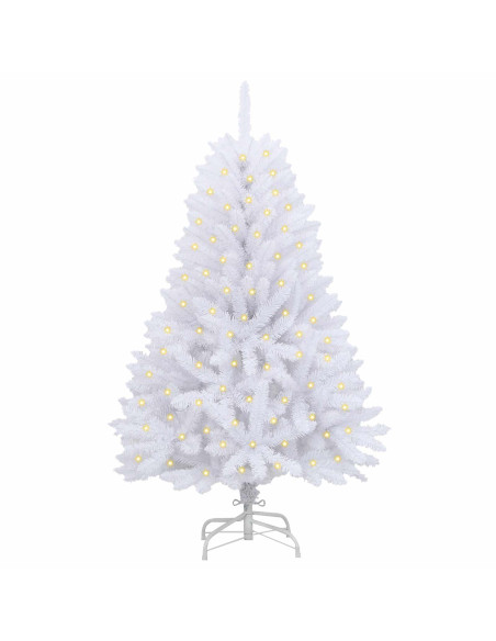 Albero di Natale artificiale Bianco 150 cm PVC e Metallo