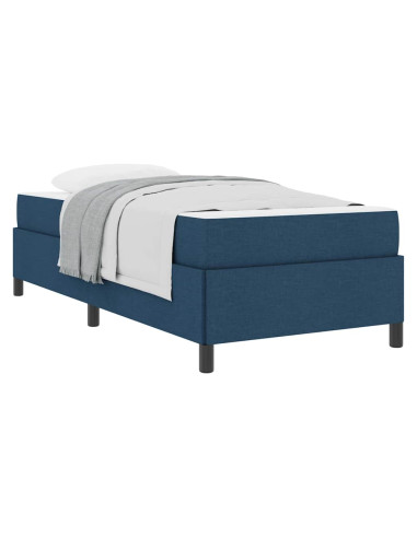 Letto a molle con materasso Blu 90 x 190 cm Tessuto