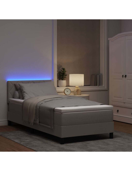 Letto a molle con materasso con led Talpa 90 x 190 cm Tessuto