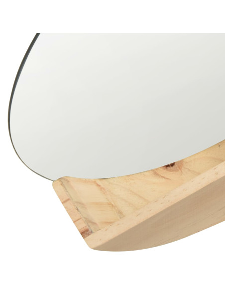 Specchio da Parete in Legno Massello di Pino 35 cm