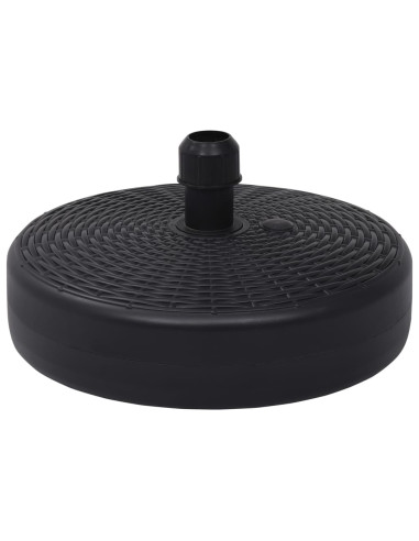 Base per Ombrellone Riempibile con Sabbia/Acqua 24L Nera