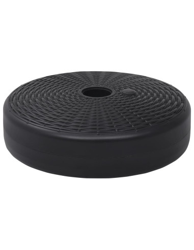 Base per Ombrellone Riempibile con Sabbia/Acqua 24L Nera