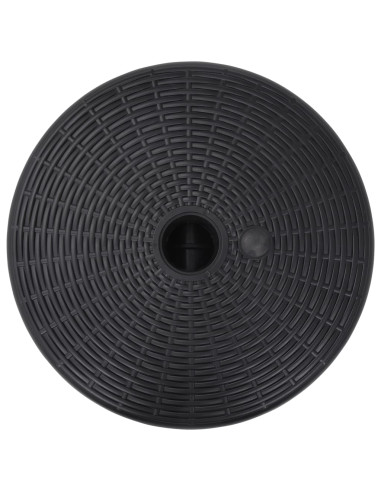 Base per Ombrellone Riempibile con Sabbia/Acqua 24L Nera