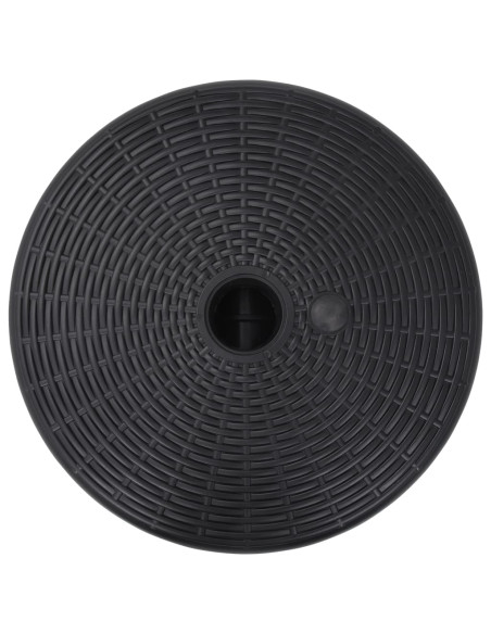 Base per Ombrellone Riempibile con Sabbia/Acqua 24L Nera