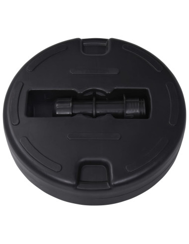 Base per Ombrellone Riempibile con Sabbia/Acqua 24L Nera