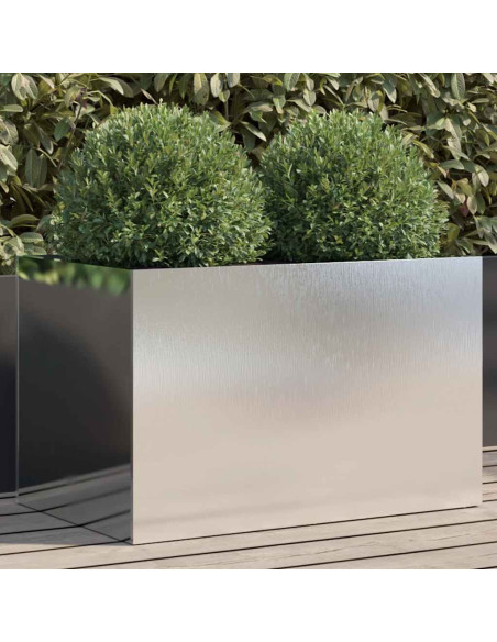 Fioriera Argento 62x40x39 cm in Acciaio Inox