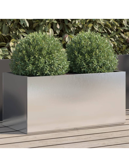 Fioriera Argento 62x30x29 cm in Acciaio Inox