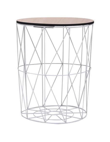 Tavolino da Caffè Bianco Ø 47 cm