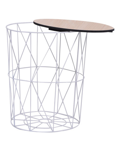 Tavolino da Caffè Bianco Ø 47 cm