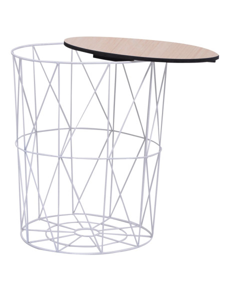Tavolino da Caffè Bianco Ø 47 cm
