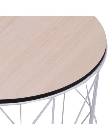 Tavolino da Caffè Bianco Ø 47 cm