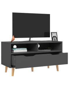 Mobile Porta TV Grigio 90x40x48,5 cm in Legno Multistrato 2