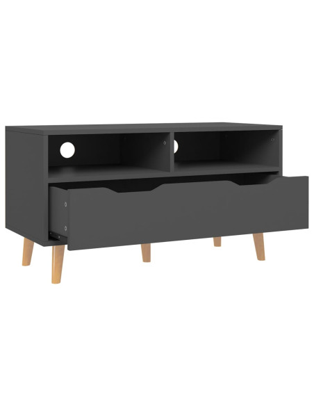 Mobile Porta TV Grigio 90x40x48,5 cm in Legno Multistrato