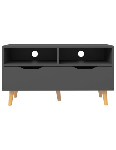 Mobile Porta TV Grigio 90x40x48,5 cm in Legno Multistrato