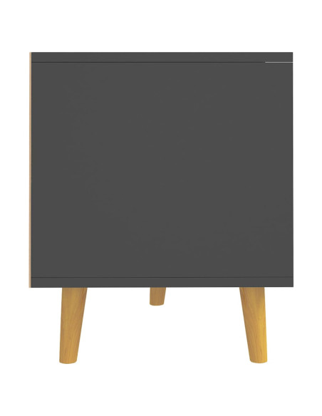 Mobile Porta TV Grigio 90x40x48,5 cm in Legno Multistrato