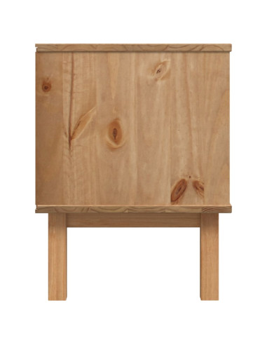 Mobile TV OTTA Marrone e Grigio 113,5x43x57 cm in Legno di Pino