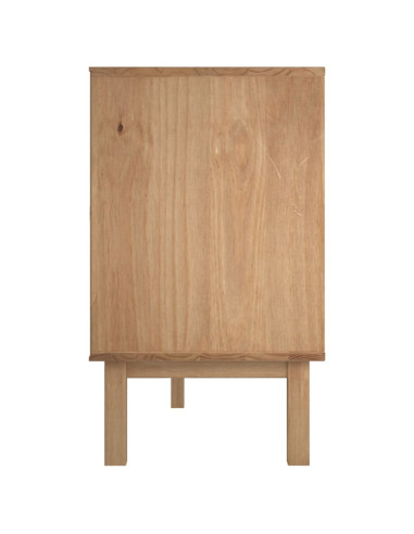 Credenza OTTA Marrone e Bianco 113,5x43x73 cm in Legno di Pino