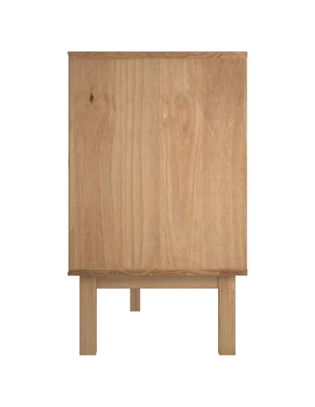 Credenza OTTA Marrone e Bianco 113,5x43x73 cm in Legno di Pino