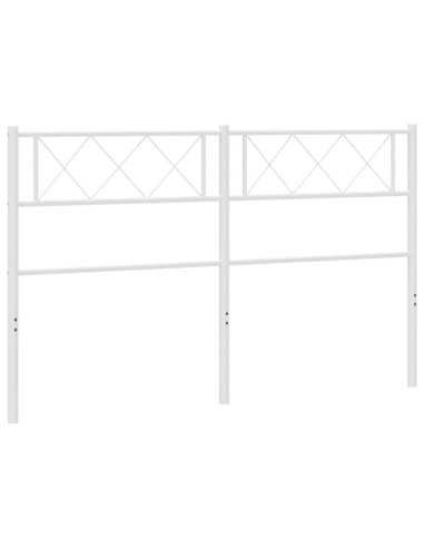 Testiera in Metallo Bianco 135 cm
