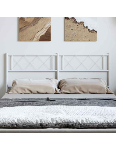 Testiera in Metallo Bianco 135 cm