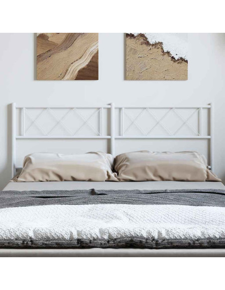 Testiera in Metallo Bianco 135 cm