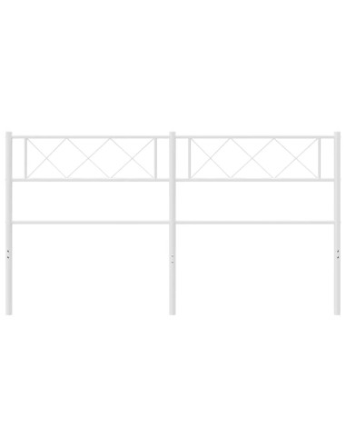 Testiera in Metallo Bianco 135 cm