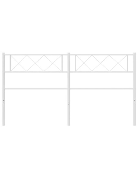 Testiera in Metallo Bianco 135 cm