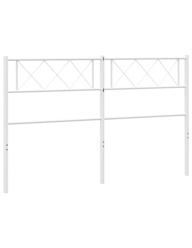 Testiera in Metallo Bianco 135 cm