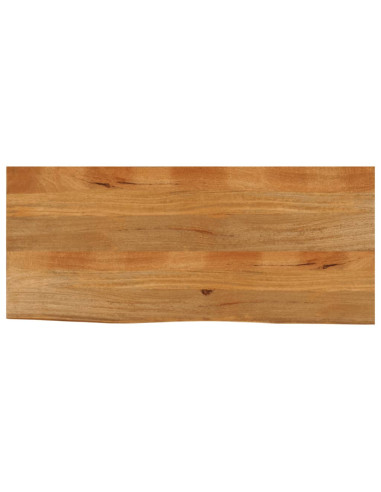Piano Tavolo Bordi Vivi 140x60x3,8cm in Legno Massello di Mango