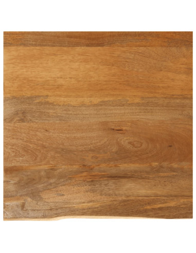 Piano Tavolo Bordi Vivi 60x60x3,8 cm in Legno Massello di Mango