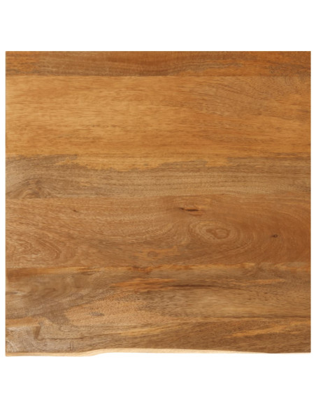 Piano Tavolo Bordi Vivi 60x60x3,8 cm in Legno Massello di Mango