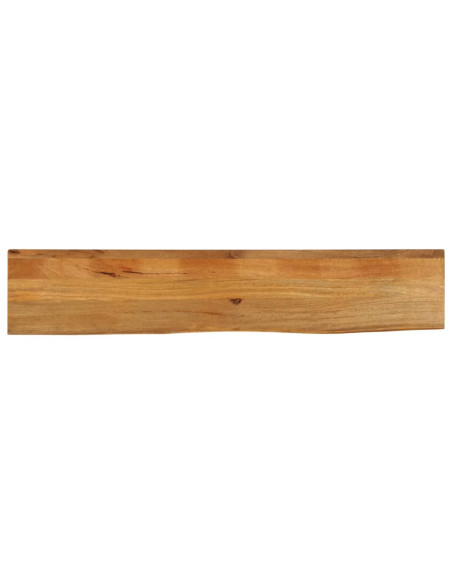 Piano Tavolo Bordi Vivi 140x20x3,8cm in Legno Massello di Mango