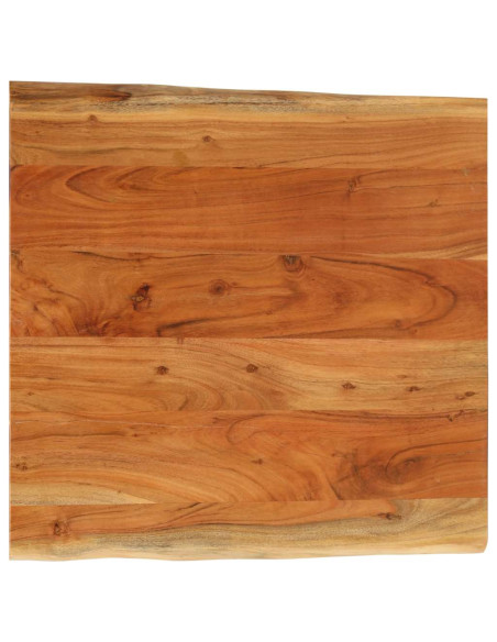 Piano Tavolo 80x80x2,5 cm Quadrato Legno Acacia Bordi Vivi