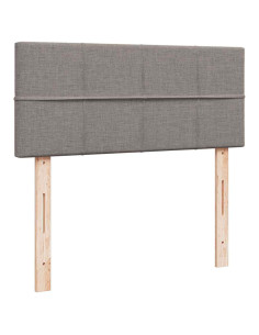Pouf Letto con Materasso e LED Tortora 120x190cm in Tessuto