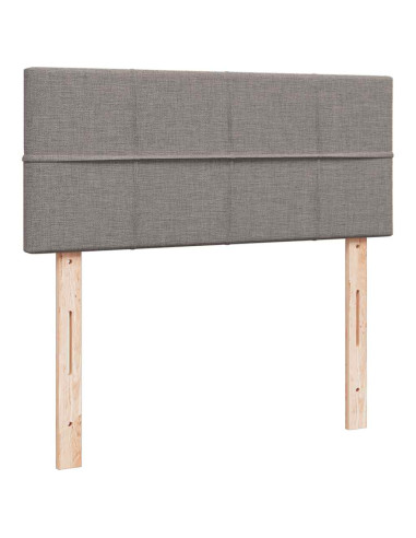 Pouf Letto con Materasso e LED Tortora 120x190cm in Tessuto