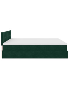 Struttura Letto Pouf con Materassi 160x200 cm Velluto