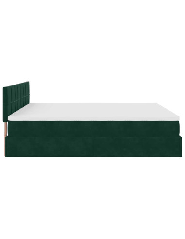 Struttura Letto Pouf con Materassi 160x200 cm Velluto