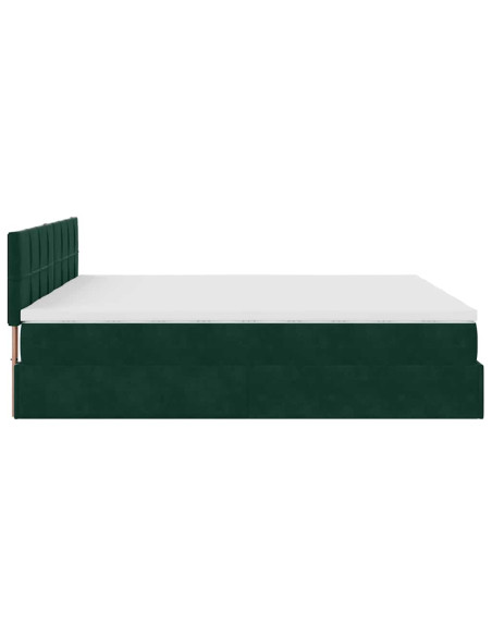 Struttura Letto Pouf con Materassi 160x200 cm Velluto