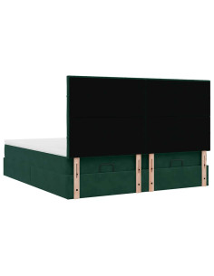 Struttura Letto Pouf con Materassi 160x200 cm Velluto
