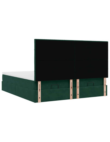 Struttura Letto Pouf con Materassi 160x200 cm Velluto